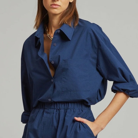 Riders Lee Navy blue button down shirt! 3x - Picture 7 of 7